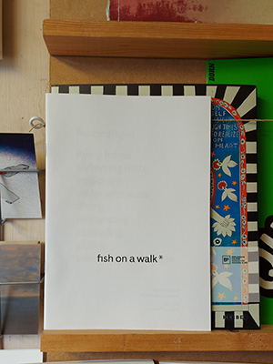 fish on a walk*, Boekie Woekie, books by artists, Amsterdam NL fish on a walk*, Boekie Woekie, books by artists, Amsterdam NL
